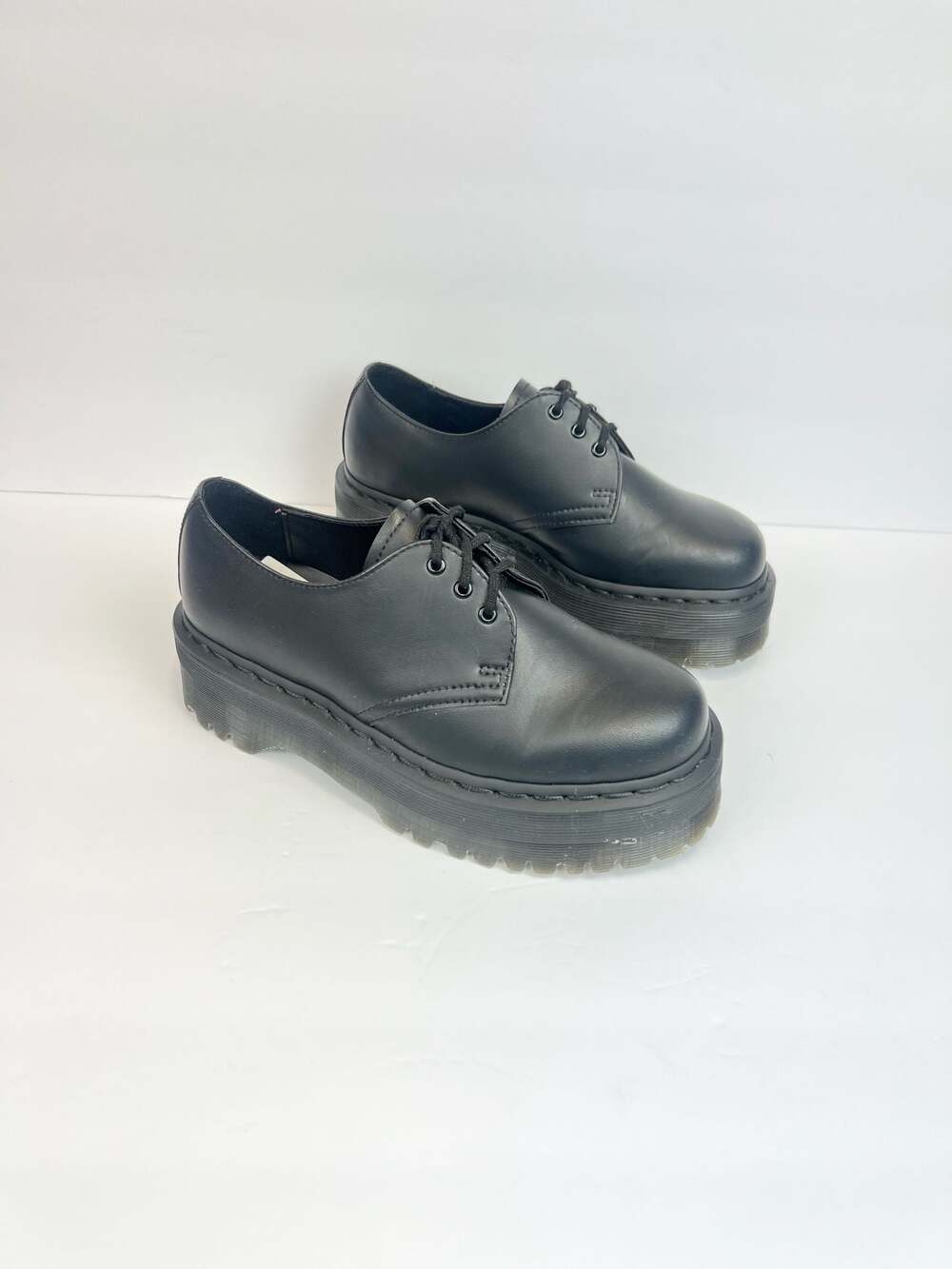 Dr. Martens Vegan 1461 Quad Mono Platform Oxford Shoes Women’s Size 6